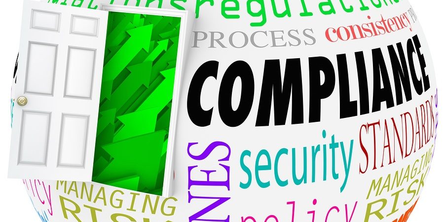 Compliance-words-globe